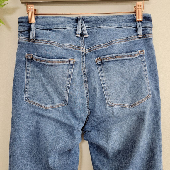 Good American Skinny Jeans Exposed Button Fly High Rise Medium Blue Wash 29 8 - Picture 9 of 11